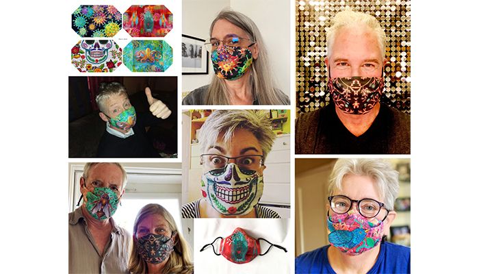 Masks and fabric by Judy Coates Perez