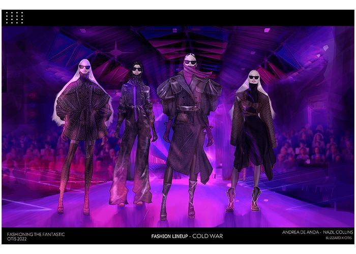 Fashion Design students Andrea DeAnda and Nazil Collins created these runway looks for Activision’s Call of Duty franchise, which were shown during O-Launch ’22 weekend last May. 
