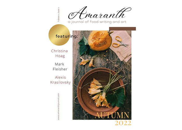 Perri Chasin recently had a piece, Ratner’s, appear in Amaranth Journal, an American/German publication on food and art.
