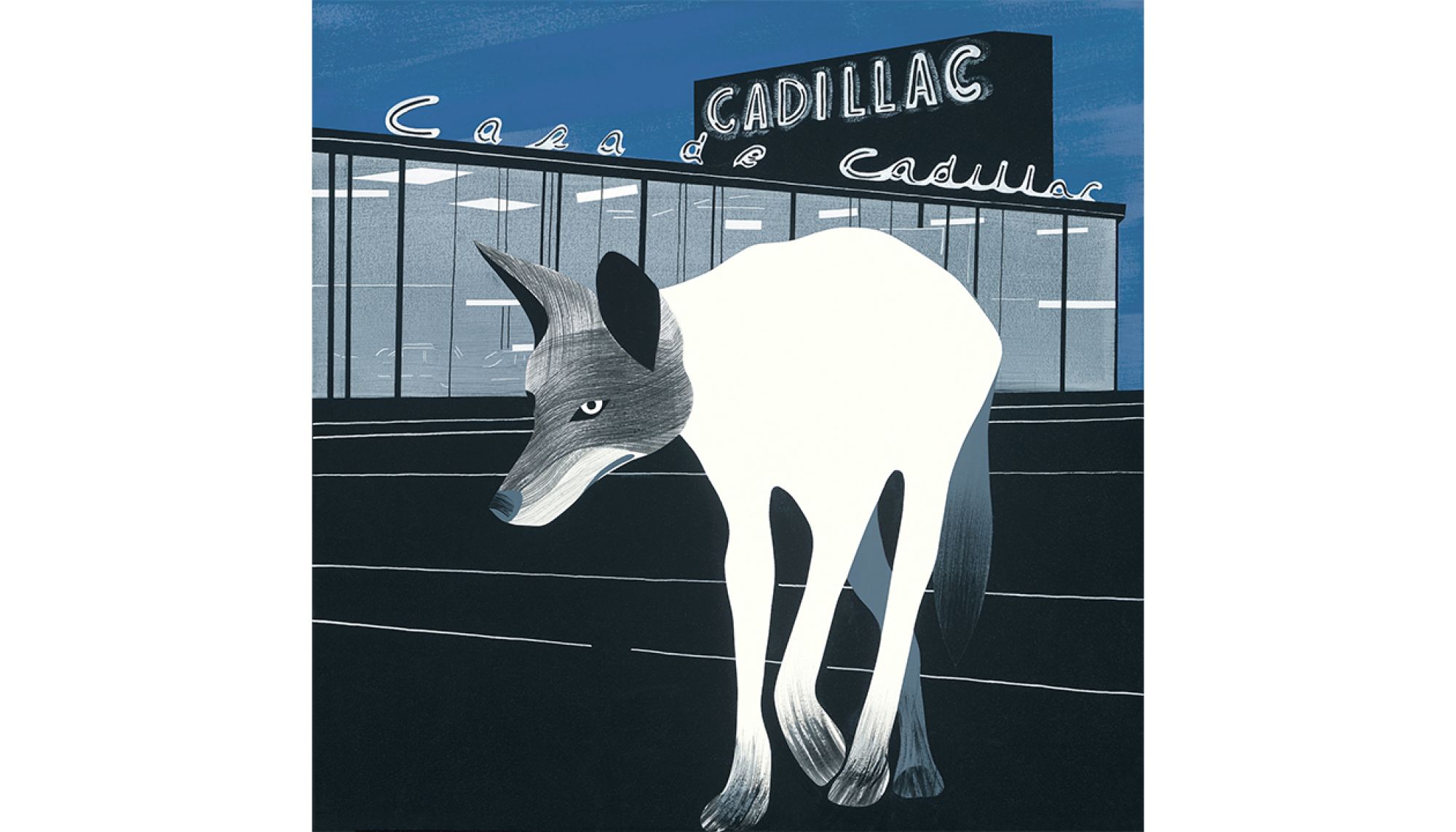 Casa de Cadillac, 2018 (Acrylic on linen, 24 by 24 inches)